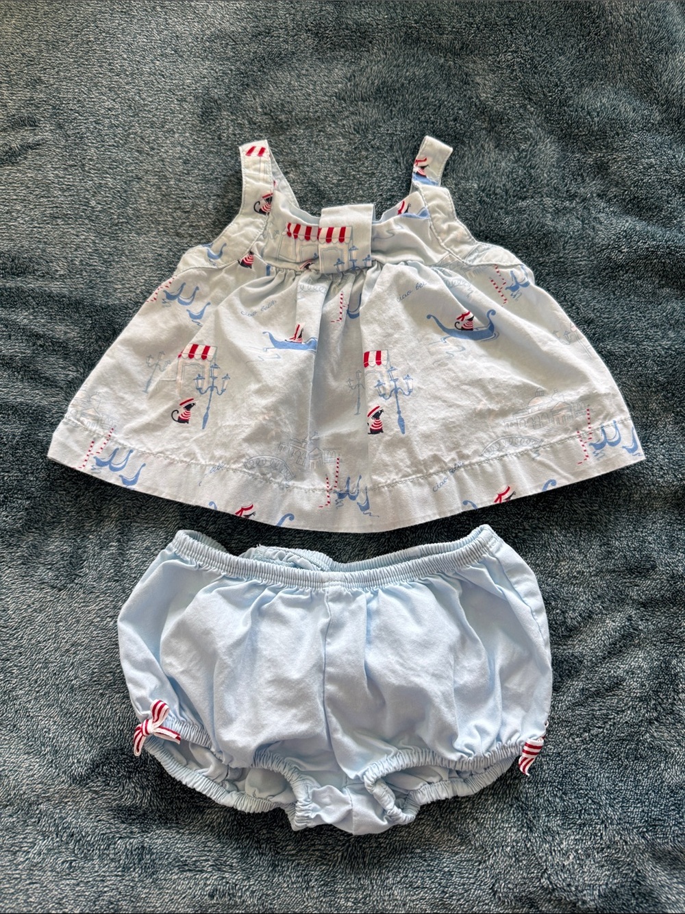 Gymboree Light Blue Nautical Tunic with Matching Bloomers